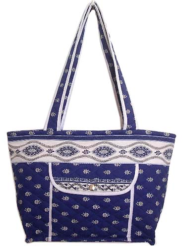 Provence pattern tote bag (Marat d'Avignon / Avignon. navy blue)